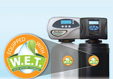 Two examples of Water-Right water softeners equipped with W.E.T. systems.