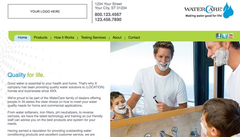 WaterCare website template