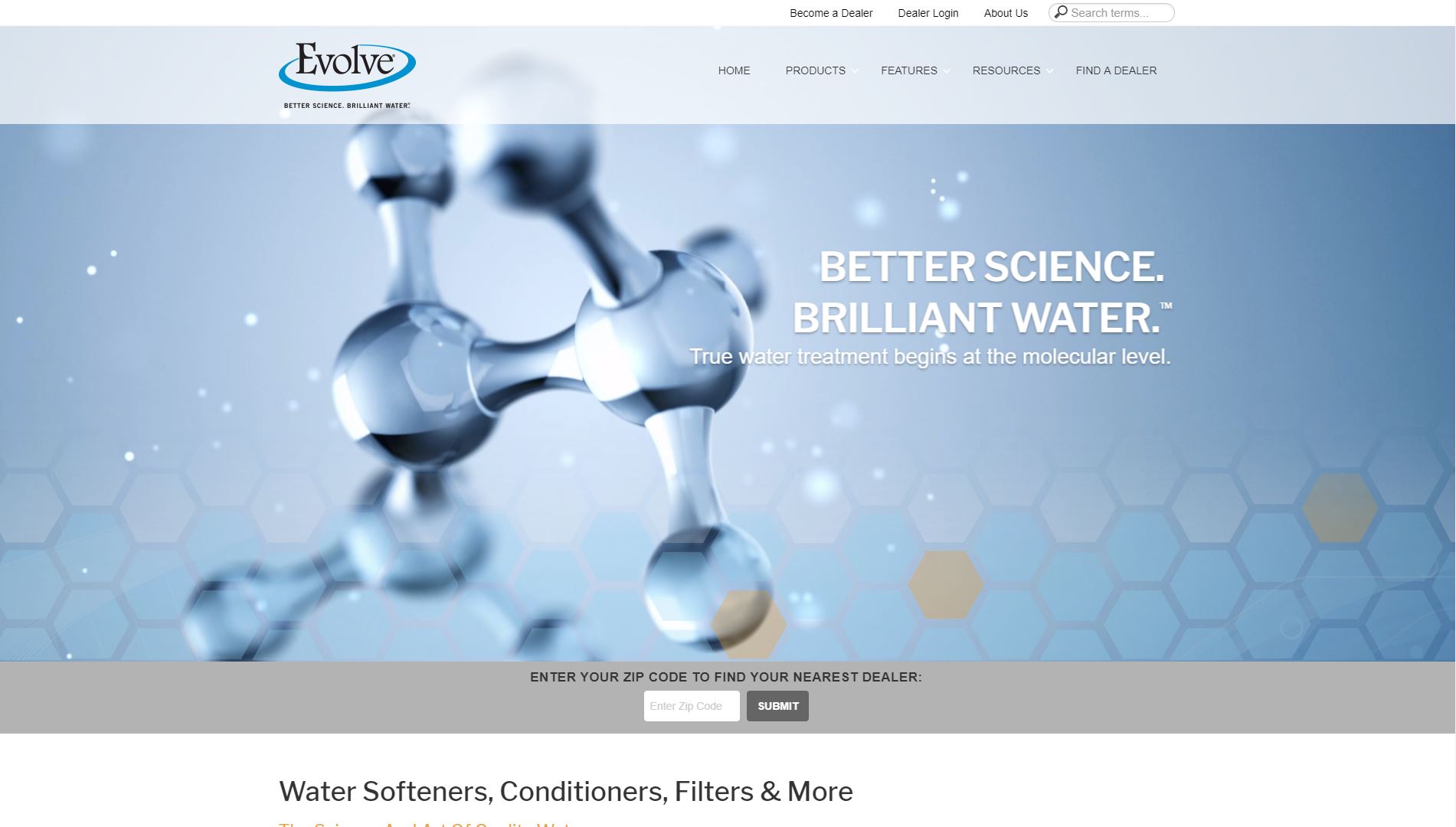 evolve water treatment website